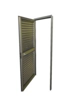 Porta griglia aerazione su misura apribile alluminio 1 anta. Montaggio da esterno - immagine 2